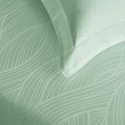 DDecor Green Geometric Printed 300 TC Cotton Bedsheet Set 2.74 m X 2.74 m image 5