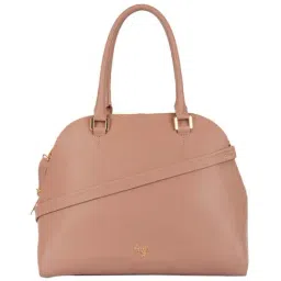 Baggit Pink Solid Medium Bowler Bag-image-18