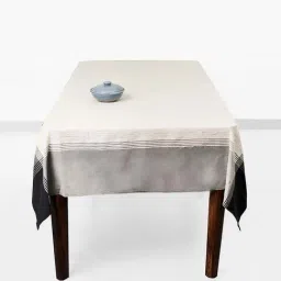Fabindia Broken White Cotton 98 TC 190 GSM 6 Seater Table Cover-image-50