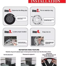 Auto Pearl R12 Press Type With Rentention Ring PT35 Wheel Cover for Maruti 800 Std 30.751 cm image 4