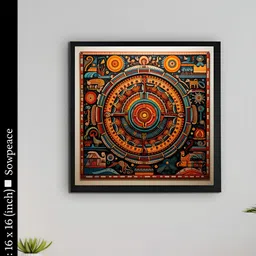 SOWPEACE Orange & Blue 1 Piece Canvas Abstract Wall Photographs-picture-11