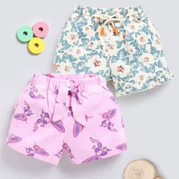 Annie Girls Pack Of 2 Floral Printed Shorts-picture-10