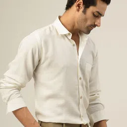 Needle Theory Men Classic Slim Fit Opaque Casual Shirt image 4