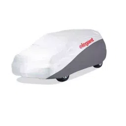 Elegant White & Grey Water Resistant Car Body Cover for Toyota Etios image 2