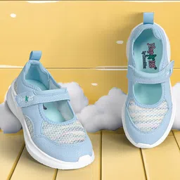 Hopits Abstract Designed Mary Jane Ballerinas With Velcro Closure - Light Blue-picture-24