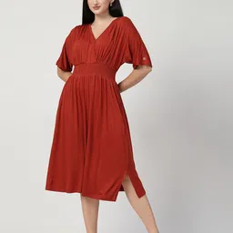 House Of Zelena Kimono Sleeve Fit & Flare Dress-image-61