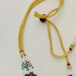 ABDESIGNS Gold-Plated Artificial Stones and Beads Studded Temple Jewellery Set image 2