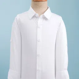 Robo Fry Cotton Woven Full Sleeves Checked Three Piece Party Suit with Bow - Grey image 2