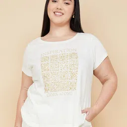 max Women Typography Printed Round Neck Pure Cotton T-shirt-picture-10