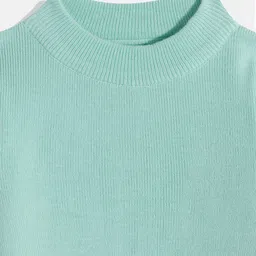 RVK Full Sleeves Solid Skivvy Sweater - Sea Green image 4