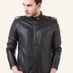 Leather Retail Men Biker Jacket-picture-42
