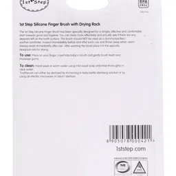 1st Step Silicone Finger Brush With Drying Rack - Pink image 4