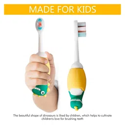 AKN TOYS Toothbrush Comfortable to Use Deep Cleaning Dense Bristle Animal Design Funny Children Toothbrush (colour may vary ) image 4