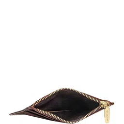 Da Milano Men Typography Printed Zip Detail Leather Card Holder image 3