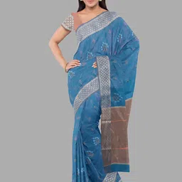 The Chennai Silks Floral Zari Kanjeevaram Saree-image-75
