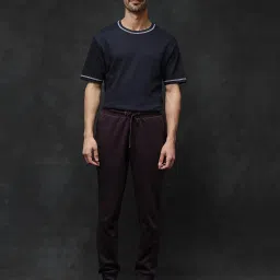 Rare Rabbit Maroon Regular Fit Solid Trackpants image 5