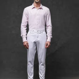 Rare Rabbit Pink Regular Fit Stripes Shirt image 5