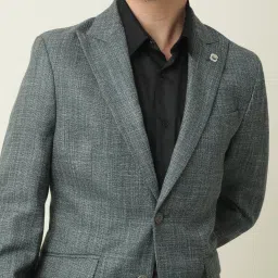 Rare Rabbit Olive Tailored Fit Solid Blazer image 5