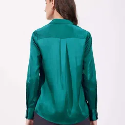 Fablestreet Green Plain Shirt image 2