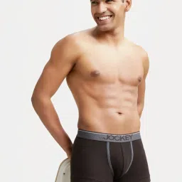 Jockey 8015 Men's Super Combed Cotton Rib Solid Trunk with Ultrasoft Waistband (Pack of 2) image 5