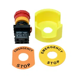 ONPOW-ONPOW26K-01TSA/220V/P+T14-2260+T26-22mm 1NC AC/DC 220V Push Button IP65(Warning Circle & Switch Protection Circle) image 2