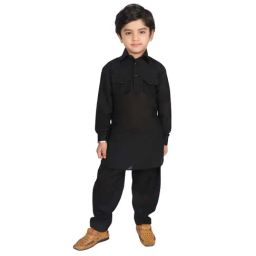SG Yuvraj Kids Black Solid Kurta with Pyjama-picture-23