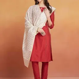 Fabindia White Printed Dupatta image 2