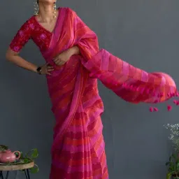 Suta Multicolored Cotton Striped Saree Without Blouse-picture-12