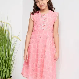 Global Desi Girl Pink & Beige Embellished Kurta with Leggings-picture-36