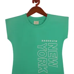 Tiny Girl Kids Green Cotton Printed Top-image-7