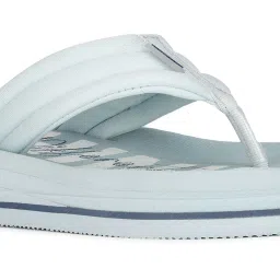 Sunshine by Bata Women's FLUFFIES TH Blue Flip Flops image 5