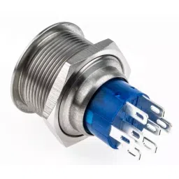 RS PRO Illuminated Push Button Switch Panel Mount 22.2 mm Cutout DPDT Green LED 250 V AC, 1759237 image 5