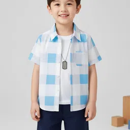 VANI COUTURE Boys Checked Casual Shirt image 5