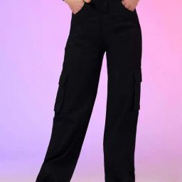 Kotty Black High Rise Wide Leg Jeans-picture-0