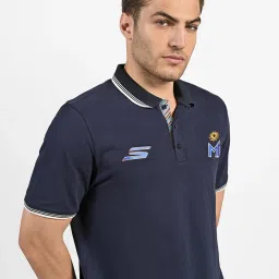 Skechers Men MI IPL Travel Royal Black Polo T-Shirt image 5