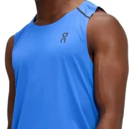 On Black & Blue Regular Fit Tank Tee image 4