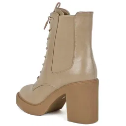 Ronnie Grey Women's Beige Derby Boots image 5