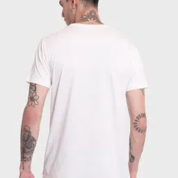 Bewakoof White Crew T-Shirt image 2