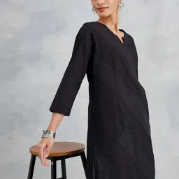 Fabindia Black Cotton Regular Fit Kurtas image 5