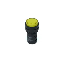 ONPOW-AD16-22ES/Y/220V(AC/DC)-22mm AC/DC 220V Yellow LED Pilot Lamp Indicator IP40 image 1