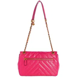 GUESS Fuchsia Quilted Shoulder Bag image 5