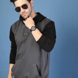 Rigo Dark Grey Relaxed Fit Solid Hoodie-picture-14