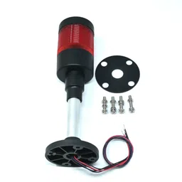 ONPOW-HBJD-55A/D/1/R/24V/B/P-22mm AC/DC 24V~220V Constant Flashing Red LED With Base Installation Warning Indicator IP65(1L1C) image 2