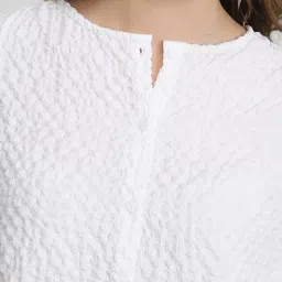 Forever 21 White Textured Top image 5