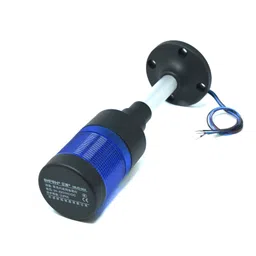 ONPOW-HBJD-55A/D/1/B/24V/B/P-22mm AC/DC 24V~220V Constant Flashing Blue LED With Base Installation Warning Indicator IP65(1L1C) image 1