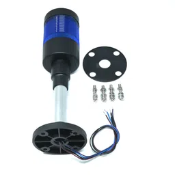 ONPOW-HBJD-55A/D/1/B/24V/B/P-22mm AC/DC 24V~220V Constant Flashing Blue LED With Base Installation Warning Indicator IP65(1L1C) image 2