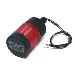ONPOW-HBJD-55A/D/1/R/24V/C/P-22mm AC/DC 24V~220V Constant Flashing Red LED With Nut Side Installation Warning Indicator IP65(1L1C) image 1