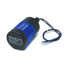 ONPOW-HBJD-55A/D/1/B/24V/C/P-22mm AC/DC 24V~220V Constant Flashing Blue LED With Nut Side Installation Warning Indicator IP65(1L1C) image 1