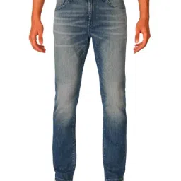 Selected Homme Blue Cotton Slim Fit Jeans-image-74