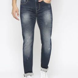 Being Human Dark Blue Slim Fit Distressed Jeans-picture-11